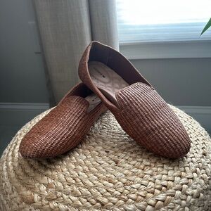 Birdies Brown Woven Starling Flats